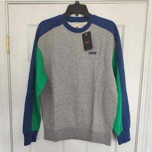 Men's Levi's Colorblock Relaxed Fit Multicolor Crewneck Sweatshirt Size S NWT - Picture 1 of 7