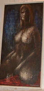 KONSTANTY GORBATOWSKI SURREAL ORIGINAL OIL ON CANVAS CONSTANTINE GORBATOWSKIEGO - Picture 1 of 2