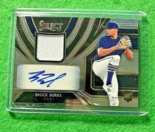 BROCK BURKE ROOKIE AUTO PATCH CARD SP#/209 RANGERS RC 2020 SELECT BASEBALL RC SP
