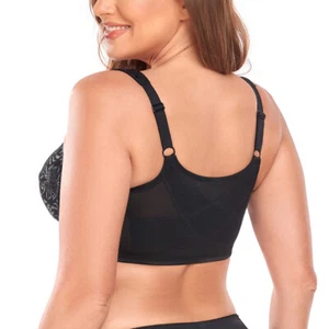 Women Front Closure Bra Wireless Non-Padded Bras Support Posture Bra Plus Size - Picture 1 of 35