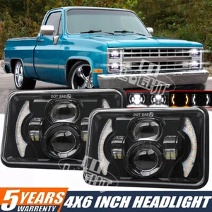 2X 4X6" LED Headlights For Chevy C10 Pickup 1980 1981 1982 1983 1984 1986 Truck - Picture 1 of 12