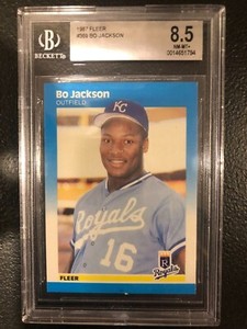 1987 Fleer Glossy #369 Bo Jackson Rookie BGS 8.5 NM-MT +