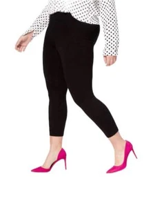 HUE Women's Plus Capri Leggings Black Size 1X (16W-18W) - Picture 1 of 1