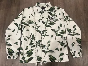Vans Snap Jacket Parka Bianco Foglia Floreale Uomo Medium OTW Off The Wall Classics - Foto 1 di 7