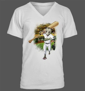 Camiseta Rally Possum Cuello en V - Atletismo Atlético Oakland Parte de las Ganancias Donadas - Imagen 1 de 4