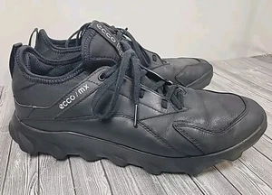 ECCO MX Men’s 8-8.5 Fluidform Black EU 42 Hiking Sneakers Nubuck Lace Up - Picture 1 of 8