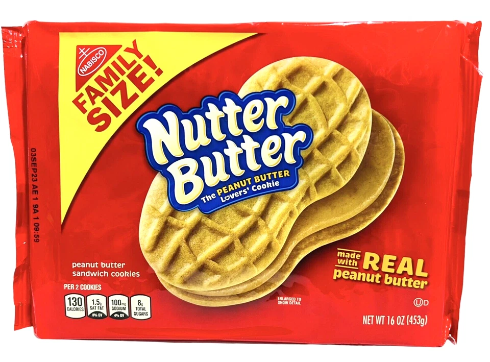 Galletas de sándwich de mantequilla de maní Nabisco Nutter 16 oz Foto 1 de 1
