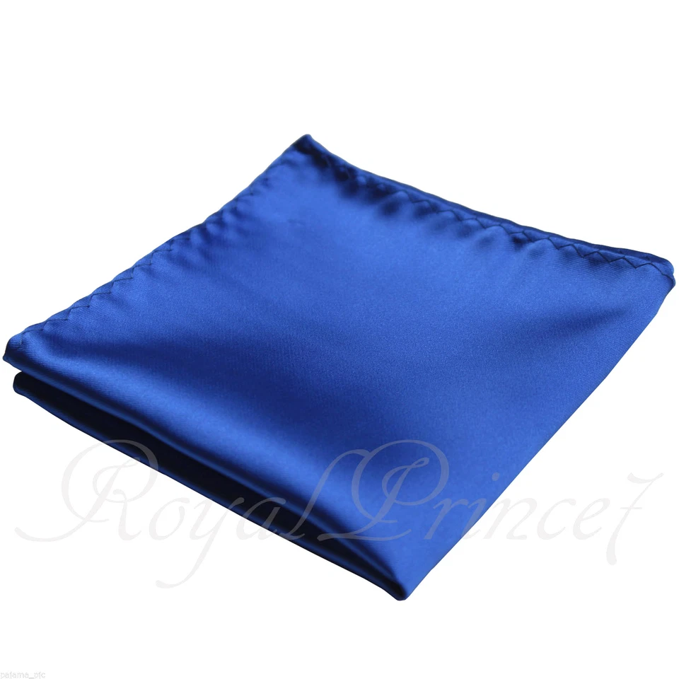 Nuevo pañuelo cuadrado de bolsillo sólido para hombre Q solo azul real 10 x 10 pulgadas  Foto 1 de 1