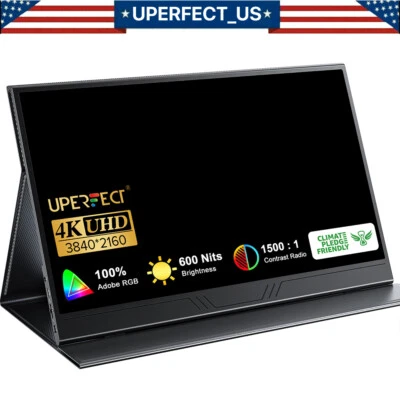 UPERFECT 15.6" Portable Monitor 3840*2160 LCD Display Screen 4K UHD for PS6 5 PC - Image 1 of 4