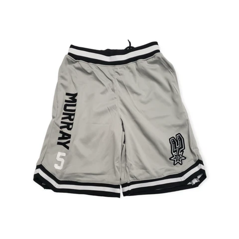 San Antonio Spurs NBA UNK Men Murray #5 Basketball Shorts Gray Size S, M, L, XL Cover
