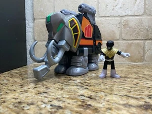 Imaginext Power Rangers Mastadon Zord Mattel 2015 With Figure Black Gold Ranger - Picture 1 of 9
