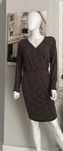 Michael Michael Kors Women's Animal-Print Faux-Wrap Dress SZ M MSRP $125 - Picture 1 of 8