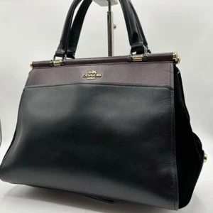 Borsa a tracolla Coach 24109 nera scamosciata Selena Gomez borsa da collaborazione usata - Foto 1 di 7