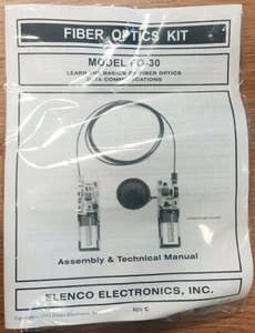 Fiber Optics Kit Tx&Rx Boards Voice/1Khz Signal, Elenco Electronics model FO-30 - Picture 1 of 2