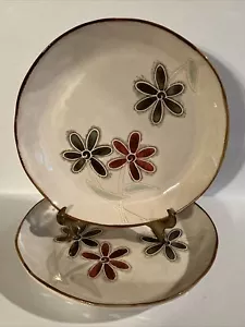 Platos de cena de 2 pétalos Pier 1 ~ descontinuados, 10,5”, pintados a mano - Imagen 1 de 6