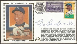 Roy Campanella signierter Fehler Baseball Hall Of Fame 50 Jahre Gateway Stempel Gütesiegel - Bild 1 von 6