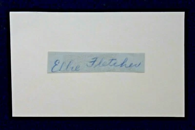 Elbie Fletcher (d.1994) Braves Bees Signature Cut Autograph 3x5 Index Card  - Image 1 of 2