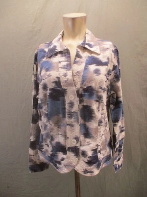 Coldwater Creek размер L женщин льняной хлопок карман стильный на пуговицах блейзер 074 - Изображение 1 из 4