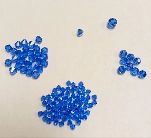 Swarovski Sapphire Mixed Lot, 4mm/6mm/8mm Mix Cut (Please read Description) - Picture 1 of 2