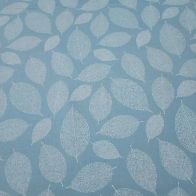 Silhouette BTY Northcott White Leaf on Blue - Image 1 of 3