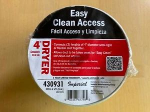 Imperial 430931 4” Dryer Easy Clean Access, Lint Cleaning - Picture 1 of 4