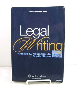 LEGAL WRITING by Richard K Neumann Second 2nd Edition Aspen Coursebook Series - Picture 1 of 4