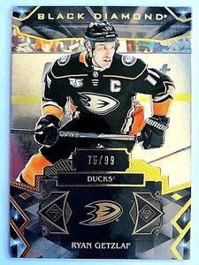 2019-20 UD Black Diamond RYAN GETZLAF 75/99 Black SP BDB-RG Ducks - Foto 1 di 3