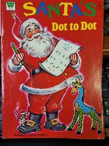 Libro para colorear punto a punto de Santa de colección 1977 apenas usado la mayoría de las páginas intactas - Imagen 1 de 5
