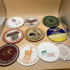 Lot of 45 Vintage Paper CardboardBeer Coasters Collection Variety - Picture 1 of 9
