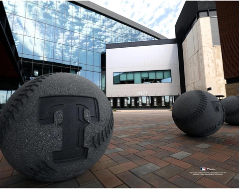 Globe Life Field Texas Rangers Unsigned Exterior View Photograph Cover