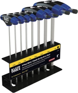 8-Piece T-Handle Hex Key Set, Metric Sizes Allen Wrench Set with 6-Inch Blades - Picture 1 of 12