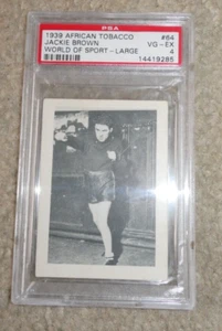 RARE PSA 4 1939 African Tobacco Card Jackie Brown World of Sport Large #64 - Picture 1 of 2