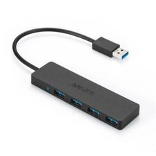 Anker 0.7 ft 4-Port USB 3.0 Ultra Slim Data Hub - Black