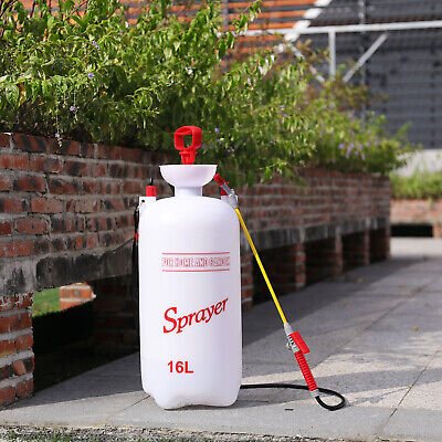 16L Portable Garden Pressure Sprayer Water Weed Killer Hand Pump Spray PP-Bottle • 9.99£
