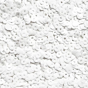 Lentejuelas planas de 4 mm blanco opaco orificio medio - Imagen 1 de 1