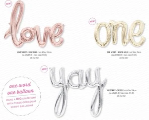 Love One Yay Party Fun Hello Baby Boy Girl Script Foil Balloon Air Halloween - Picture 1 of 24