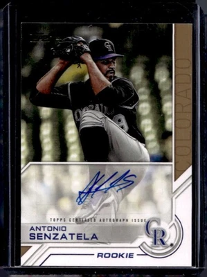 2017 Topps Update Antonio Senzatela Salute Auto Rookie RC #SA-AS Rockies - Image 1 of 2