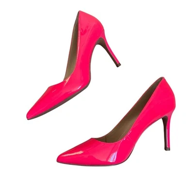 Tacones de aguja Banana Republic punta charol rosa intenso talla 6 Madison 12 horas Foto 1 de 4