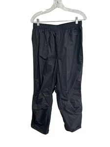 L.L. Bean Gore-Tex Waterproof Pants Black Sz Large Pull On Elastic Waist Outdoor - Picture 1 of 11