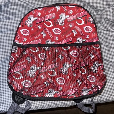 NEW REDS HEADS CINCINNATI REDS BACKPACK. 16" X 16" FRONT MESH POCKETS. NWOTS - Image 1 of 2
