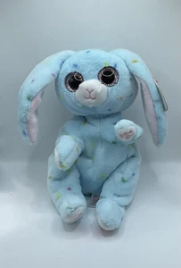 "Ty Beanie Bellies Bluford Bunny Peluche Azul Espolvorear Confeti Brillo Brillo 8""" - Imagen 1 de 7