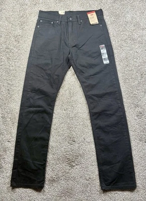 Pantalones de mezclilla ajustados rectos Levi's 513 para hombre talla 31x32 negros elásticos con cremallera nuevos con etiquetas Foto 1 de 4