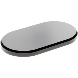 Base de exhibición biselada ovalada acrílica negra Plymor, 7" de ancho x 4" de profundidad x 0,5" de alto - Imagen 1 de 1