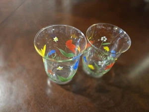 Royal Danube Hand Painted Crystal Glass Cup Set Of 2 - Picture 1 of 4