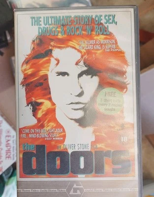 The Doors  Val Kilmer VHS ex rental Sleeve only SAMPLE COPY  Double side RARE ! - Image 1 of 4