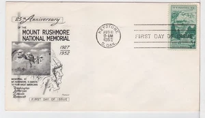 Turtles TradingPost - Mount Rushmore 1952 #1011 FDC - Fleetwood Cachet - Bild 1 von 1