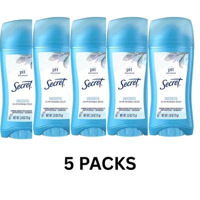 NEW Secret Antiperspirant and Deodorant for Women, 24hrs Protection 2.6oz-5PACKS - Image 1 of 4