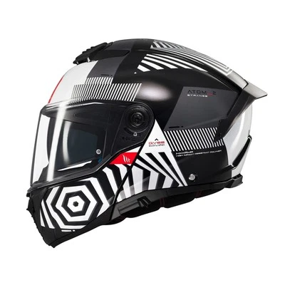 MT Atom 2 SV Strange B2 Flip Up Moto Motorcycle Motorbike Helmet Gloss Black