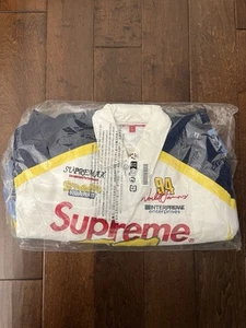 Supreme SS25 SpongeBob SquarePants Jeff Hamilton Racing Jacket White M IN HAND - Picture 1 of 10
