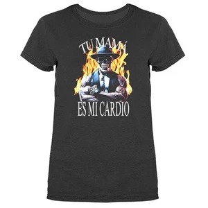 Skulls Bodybuilding Work Out Spanish Slogan Mexican Fitness Damen T-Shirt - Bild 1 von 9